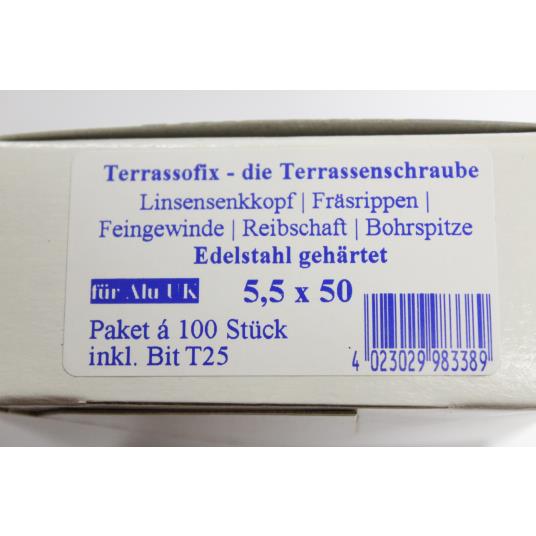 Terrassofix Terrschr Alu-UK 5,5x50 100St